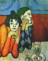 Arlequin et son compagnon 1901 kubist Pablo Picasso